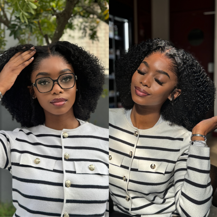 [iamlarti_]'s Special Link Pre-do Lagos Hairline Flexi Fit Invisi Drawstring Cap 250% Density Natural Black Jerry Curl Glueless 13x4 Frontal HD Lace 14 inches Wig Pre-Cut Lace