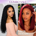 2 For 1 | Pre-do Lagos Hairline Flexi Fit Invisi Drawstring Cap 200% Density New Fummi Curly Glueless 13x4 Frontal Lace Wig+ Ready to Go 180% Density Burgundy Glueless Minimalist HD Lace Short Bob Wig