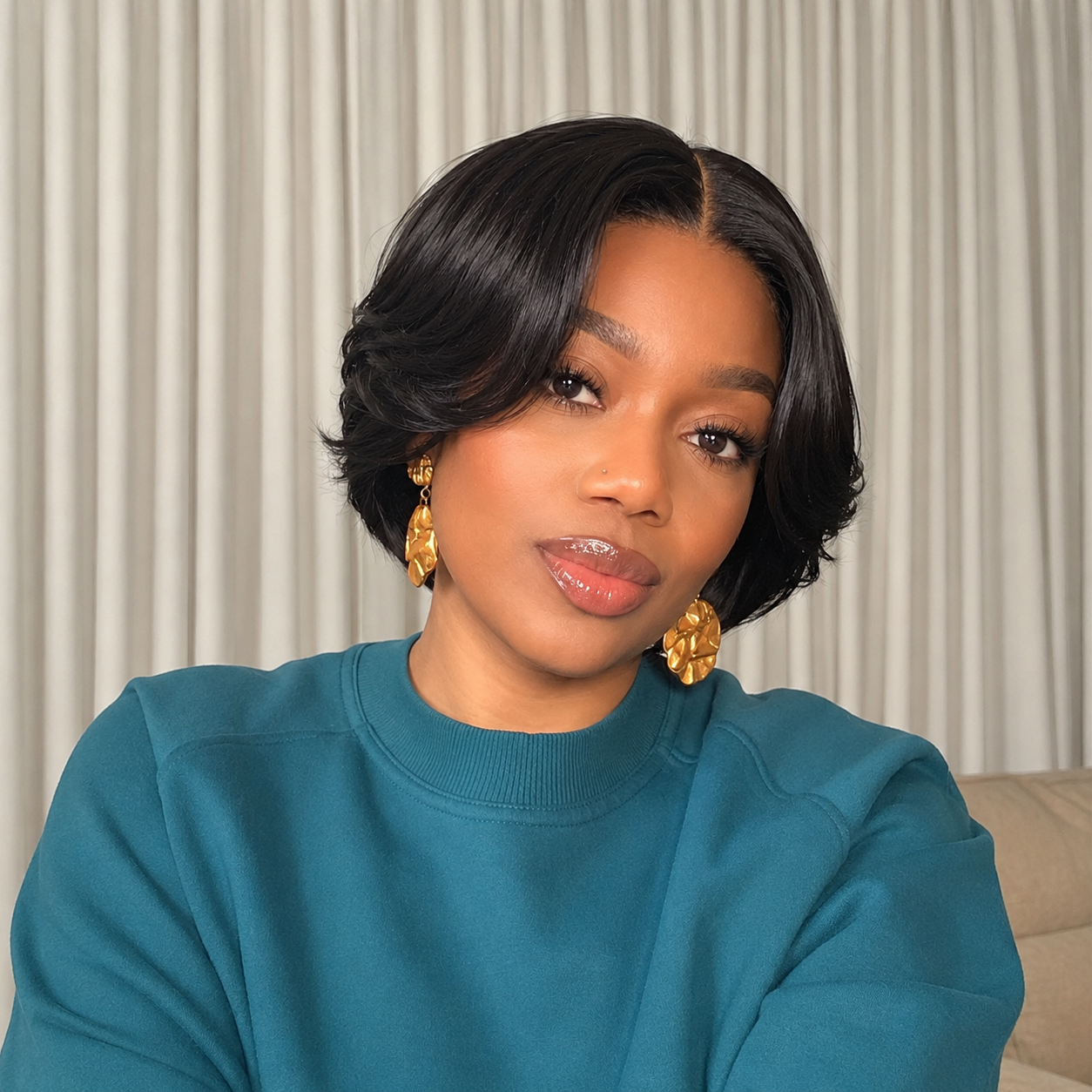 Worth I Mature Boss Style Affordable Closure Lace Short Pixie Cut Mid Part Wig 100% Human Hair