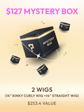 The UNICE $127 Lucky Black Box - Value $253.4 image highlights S127MYSTERYBOX, MYSTERY, BOX, 2WIGS and mystery mystery mystery mystery mystery mystery mystery mystery.