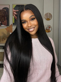 Long Hair 4x4 Transparent Lace Closure Wig Human Hair Wig 180% Density