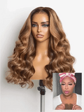 Highlight Body Wave Wigs For Beginner 13x4 Lace Frontal Human Hair Pre Everything Wigs