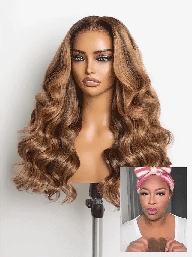Highlight Body Wave Wigs For Beginner 13x4 Lace Frontal Human Hair Pre Everything Wigs
