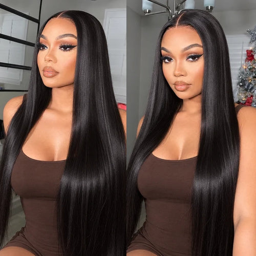 220% Density Glueless 4x4 Lace Straight Wig Virgin Human Hair