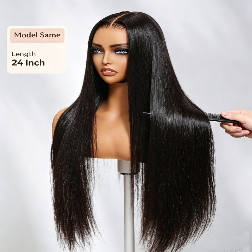 Glueless 13x4 Lace Frontal Wig Pre Plucked Straight 5x5 Wig Virgin Human Hair