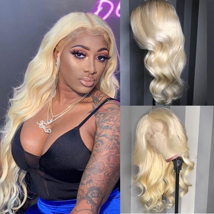 613 Blonde Body Wave Lace Front Wigs 13*4 Frontal Brazilian Human Hair