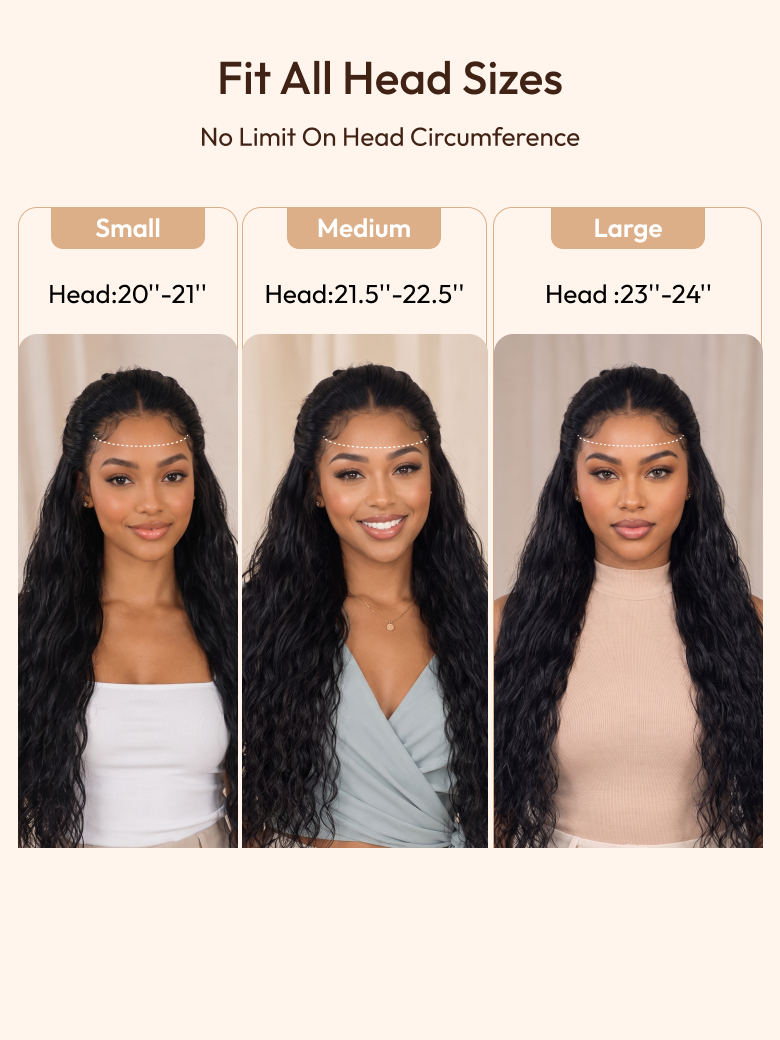 [ Ameera Same ] UNice 13x4 Bye Bye Slip™  Vacation-Ready 2-in-1 Straight to Water Wave  Glueless 100% Human Hair Wig
