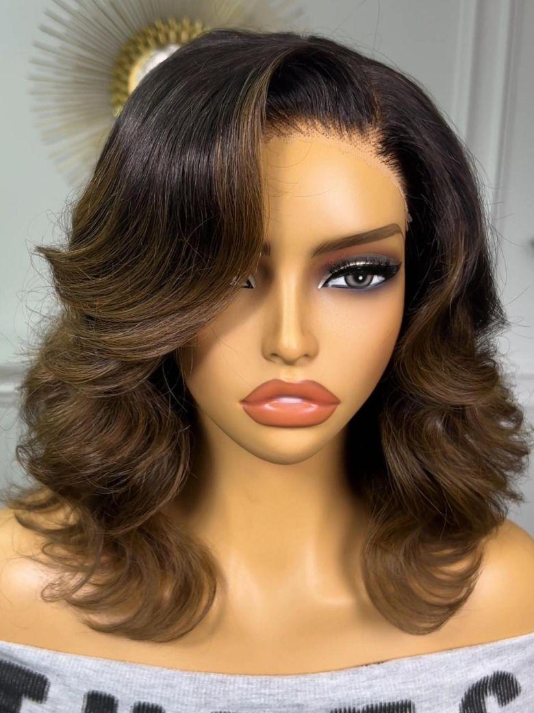 UNice 3B Defined Curly Wig Bye-Bye Slip™ 13×4 Lace Front Glueless Blend-Ready Soft Springy Curls for Natural Hair Match