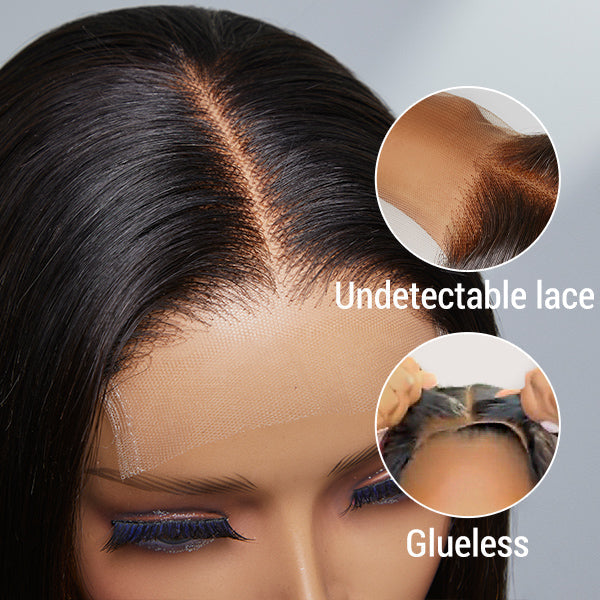Worth | Glueless 4x4 Closure Lace Yaki Bob Wig 100% Human Hair