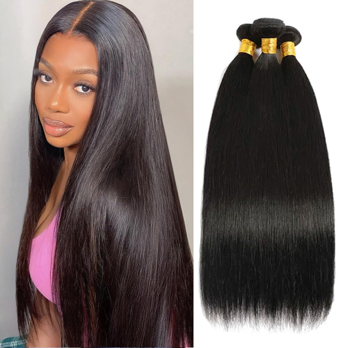 15A Brazilian Hair 3pcs Double Drawn Straight 100% Virgin Human Hair Bundles