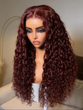 UNice Bye-Bye Knots Wig 7x5 Lace Reddish Brown And Natural Color Water Wave Wig