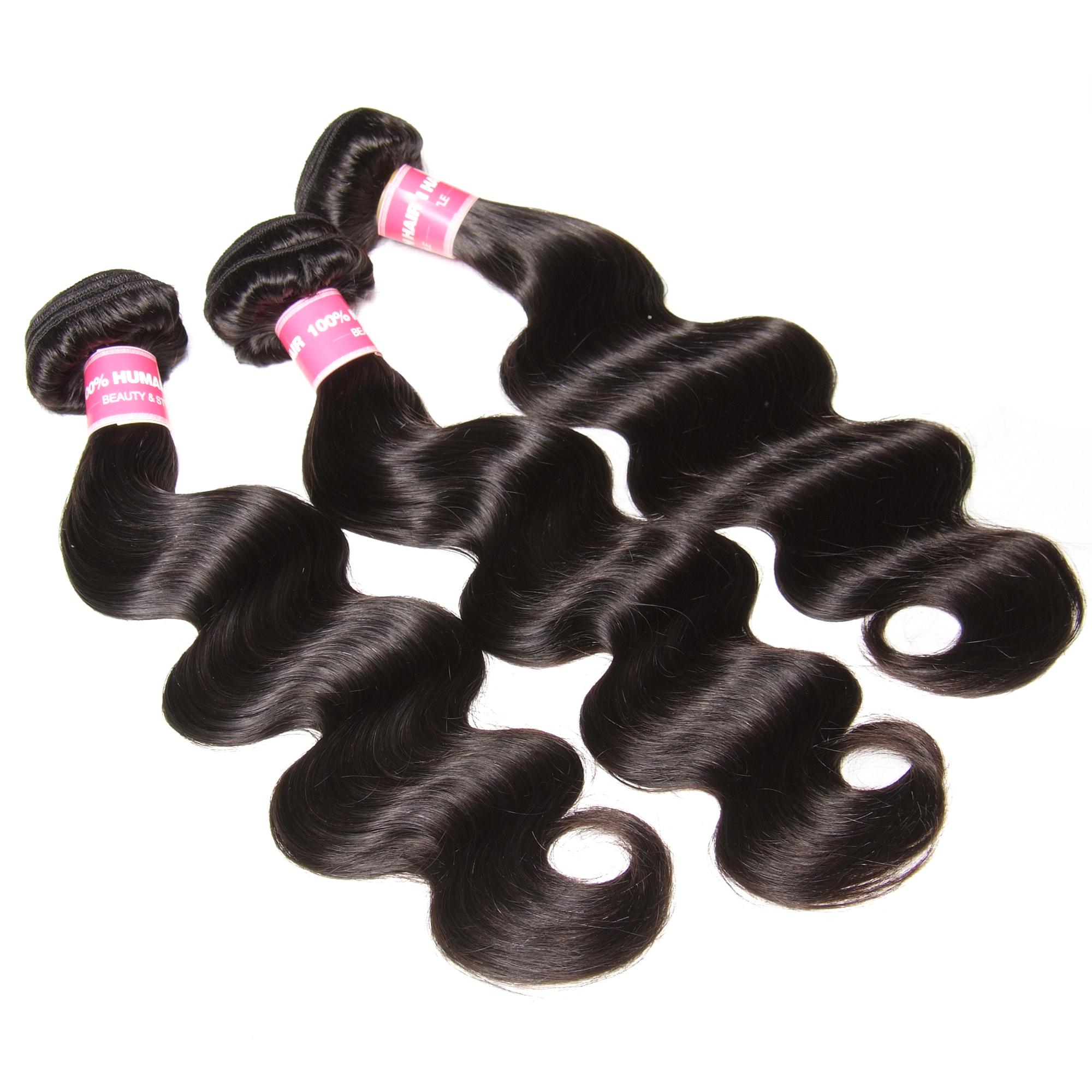 The UNice Hair 3 Bundles Malaysian Body Wave Virgin Hair image highlights BEAUTY&S, virgin hair bundles and body wave texture, bundle fullness, virgin human hair quality.