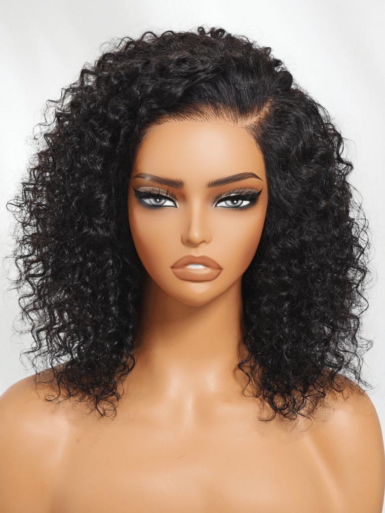 Jerry Curly 13x4 Lace Frontal Wig Pre Plucked Curly Virgin Human Hair