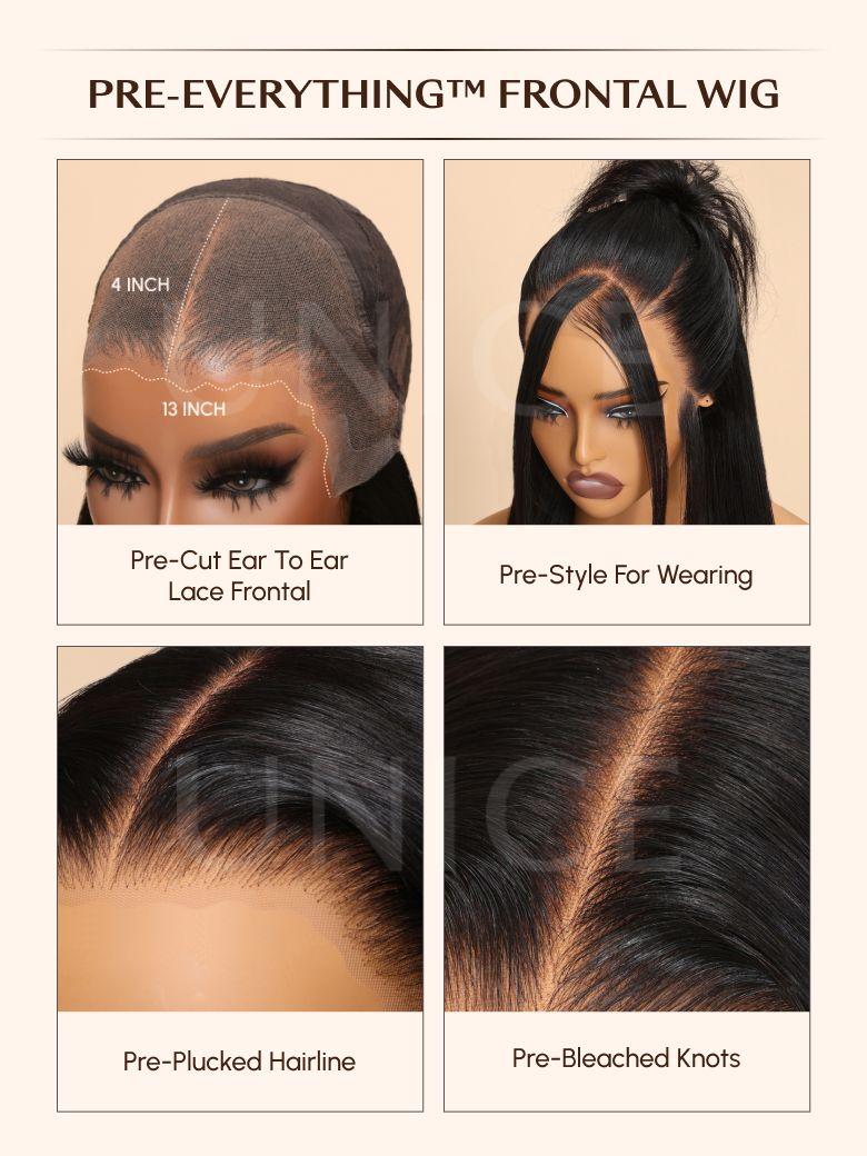 The UNice 13x4 Pre-Everything Lace Frontal Honey Blonde Highlights Jerry Curly Wig Real image highlights PRE-EVERYTHINGTMFRONTALWIG, 4INCH, 13INCH, Pre-CutEarToEar.