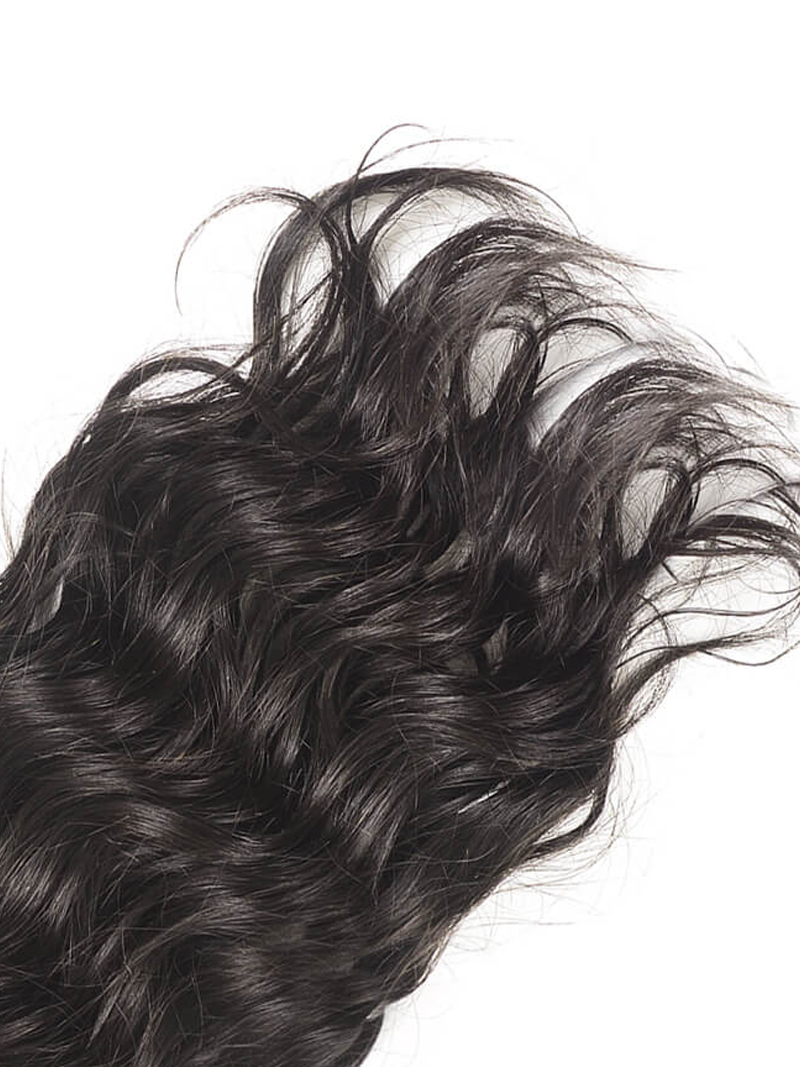 The UNice Hair Icenu Series Hair Products 1Bundle Virgin Human Hair Natural Wave product image shows a close up of a hair piece on a white background.