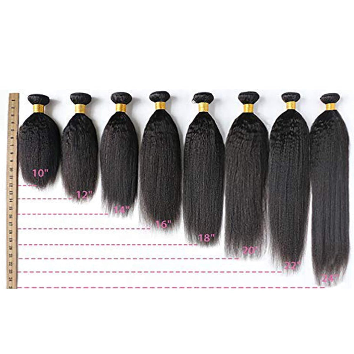1/2 Bundles Kinky Straight Brazilian Hair Virgin Human Hair Extensions Sew In Weave 10A