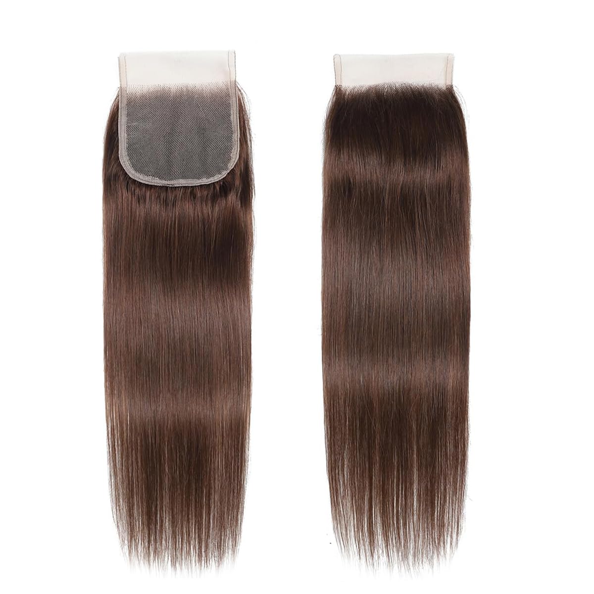 4x4 Free Part Chocolate Brown Closure #4 Color Straight Wave Closure 100% Human Hair Extensions