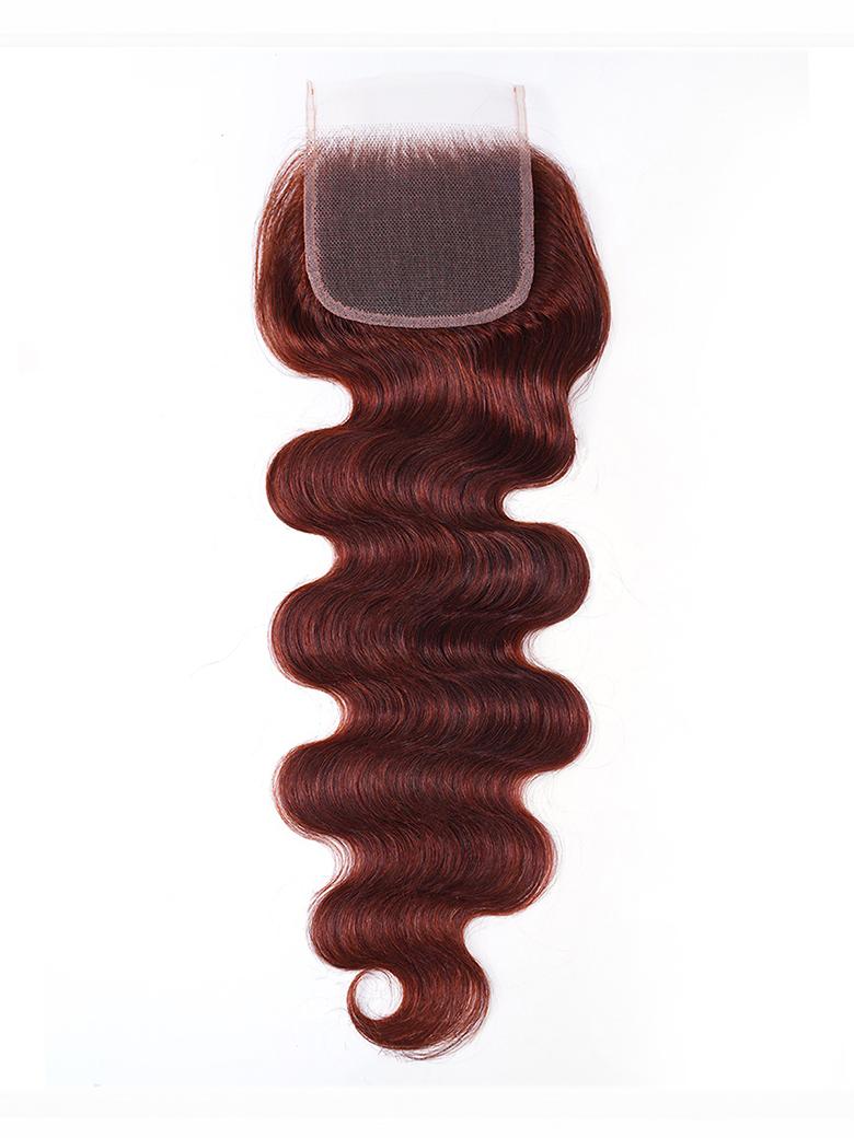 The UNice Dark Auburn Body Wave Remy Human Hair 3 Bundles With Closure Deal product image shows body wave closure closure closure closure closure closure closure closure.