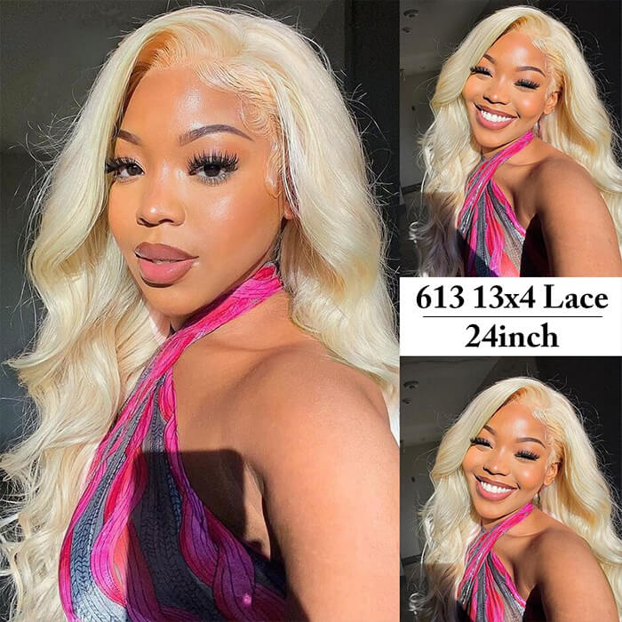 613 Blonde Body Wave Lace Front Wigs 13*4 Frontal Brazilian Human Hair