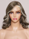 The UNice SLOANNE- 12" MONO & SWISS LACE BODY WAVE HUMAN HAIR WIG product image shows a wig with a wavy, wavy, and wavy hair and body wave texture, lace finish.