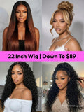 A model displays the UNice All 22 Inch 100% human hair wig Collection, showing two tone brazilian deep wave lace closure closure closure closure closure closure closure.