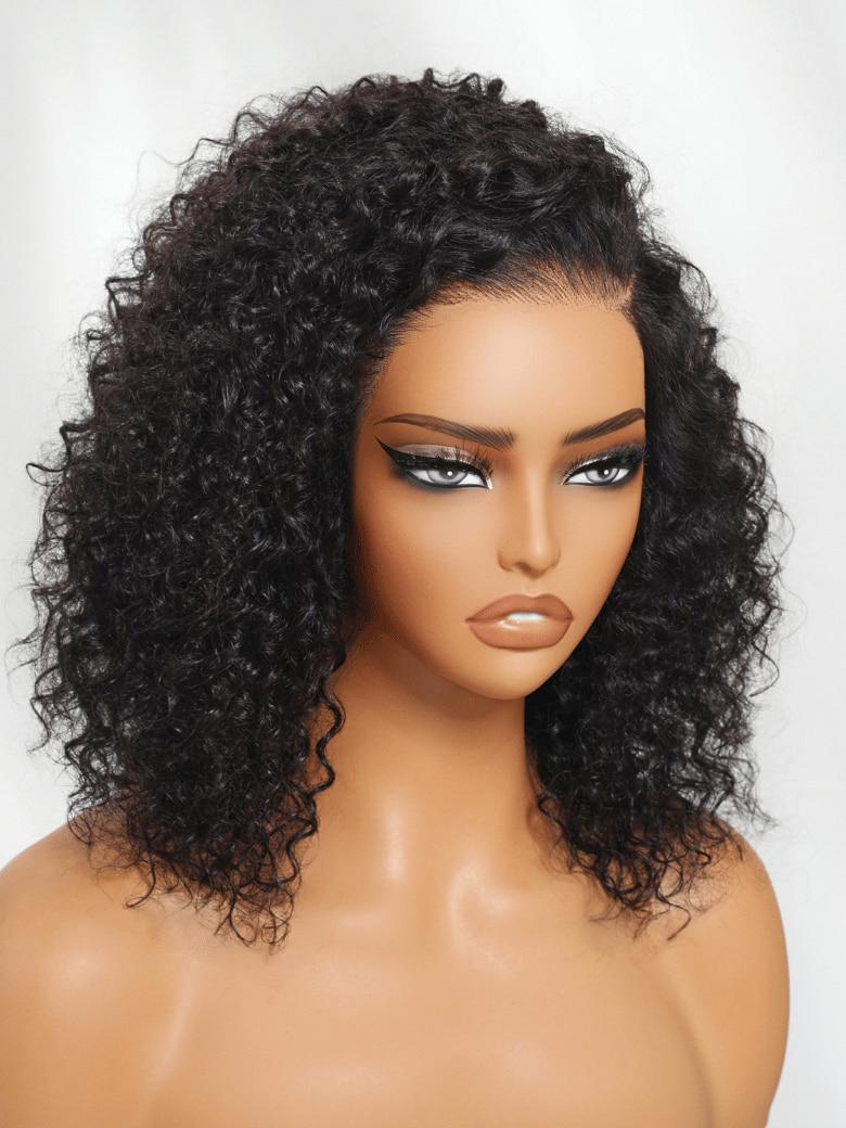 Jerry Curly 13x4 Lace Frontal Wig Pre Plucked Curly Virgin Human Hair