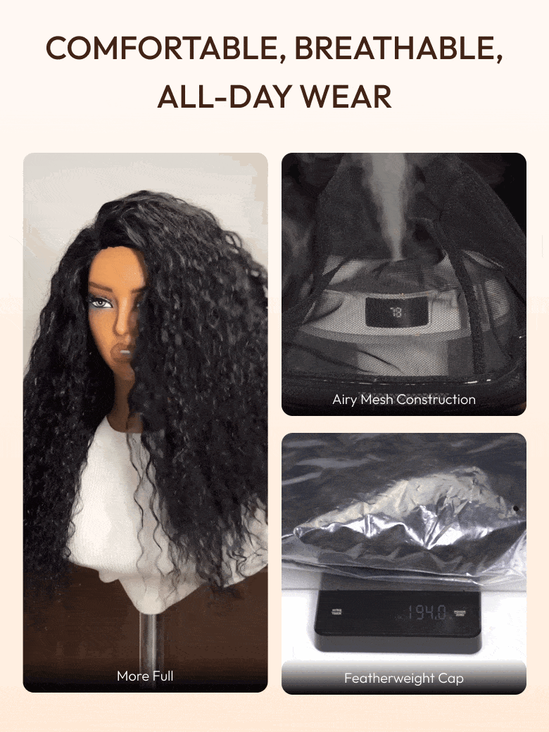UNice Copper Ombre Curly Half Wig Flip Over Glam-Ready Dark Roots Beginner-Friendly Daily Styling