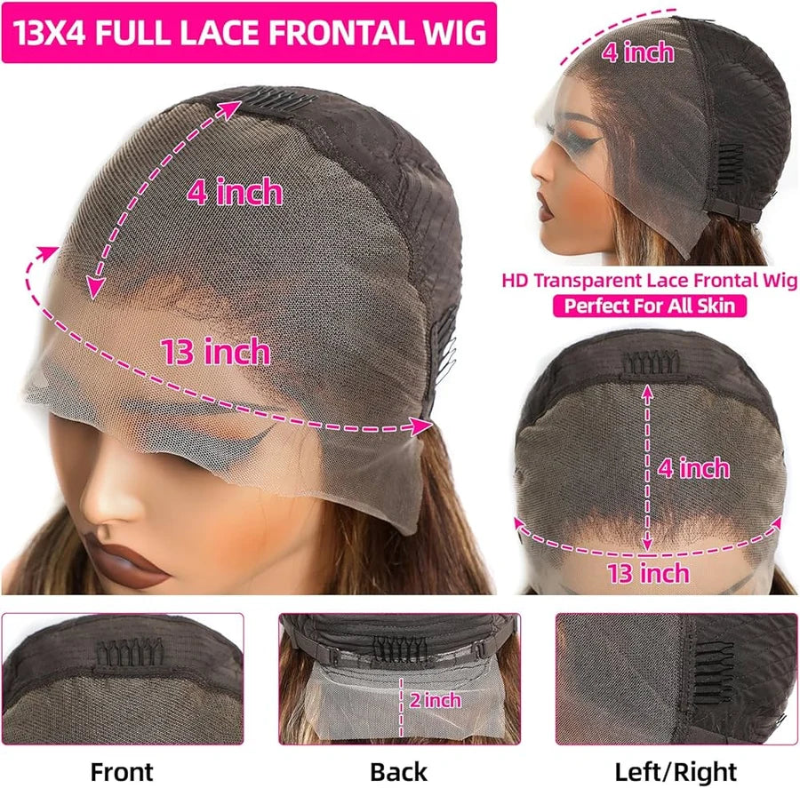 Short Deep Wave Bob Wig 13x4 Lace Frontal Human Hair Wigs