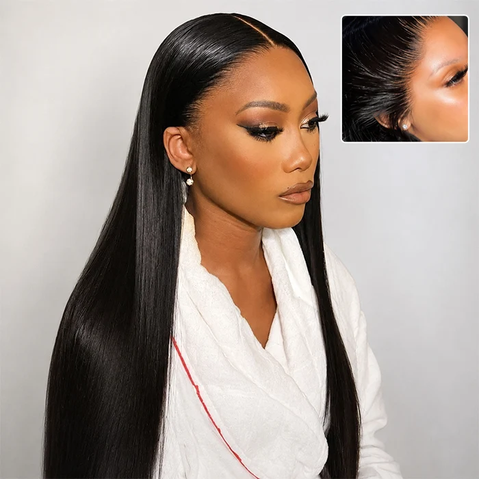 Glueless 13x4 Lace Frontal Wig Pre Plucked Straight 5x5 Wig Virgin Human Hair