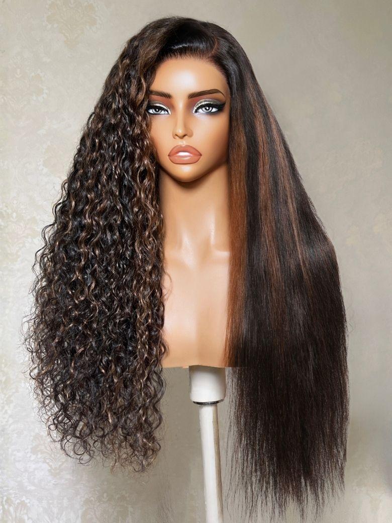 UNice Braid-Out Defined Curly Wig Bye-Bye Slip™ 7×5 Lace Closure Glueless Blend-Ready Perfect Match Effortless Beauty