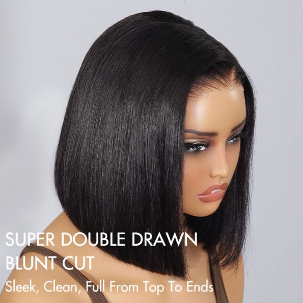 SDD Glueless Vietnam hair 2x6 Lace Closure Wig Silky Straight 100% Human Hair