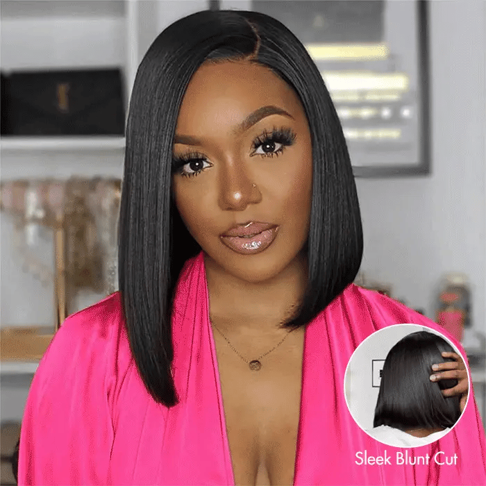 SDD Glueless Vietnam hair 2x6 Lace Closure Wig Silky Straight 100% Human Hair