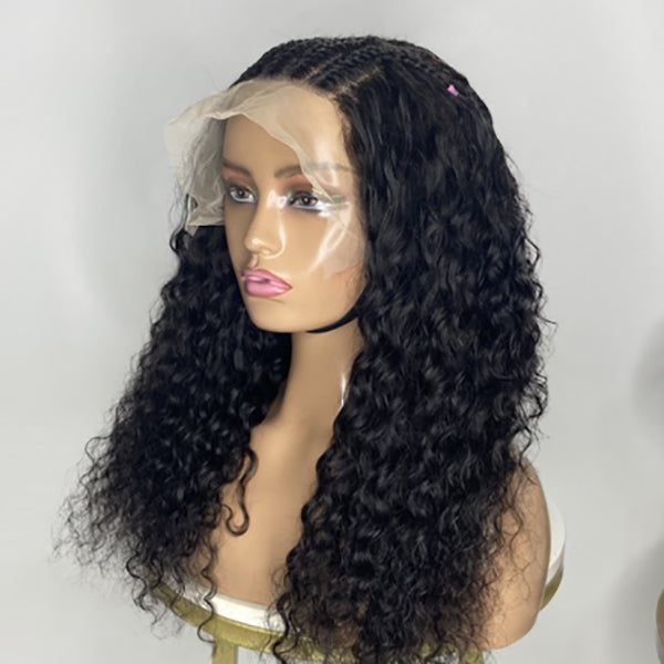 OUTLET I Natasha-Unbridled Deep Wave With Braid Glueless Compact 13X4 Frontal Lace Wig | Limited Design Edition