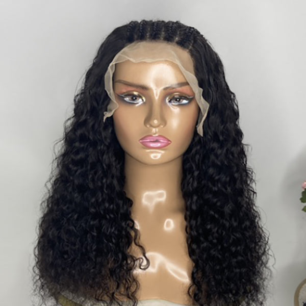 OUTLET I Natasha-Unbridled Deep Wave With Braid Glueless Compact 13X4 Frontal Lace Wig | Limited Design Edition