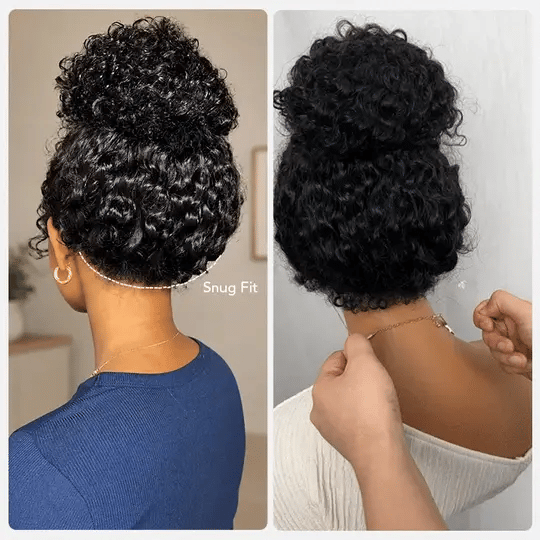 360 Water Wave Invisi-String Snug Fit Skin Full Lace Frontal Wig Glueless Pre Bleached Human Hair Wig