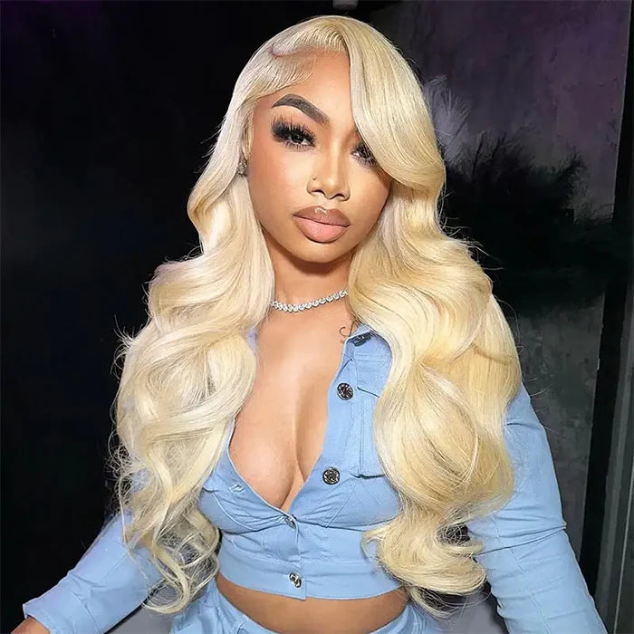 613 Blonde Body Wave Lace Front Wigs 13*4 Frontal Brazilian Human Hair