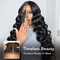 Glueless Body Wave 6x4 8x4 Lace Closure Wigs Pre-Plucked Lace Closure Human Hair Wig