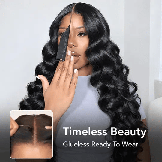 Glueless Body Wave 6x4 8x4 Lace Closure Wigs Pre-Plucked Lace Closure Human Hair Wig
