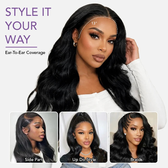 Body Wave 13x4 Pre-Cut Lace Frontal Glueless Wig Human Hair Wig