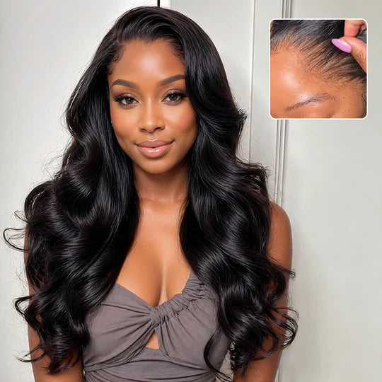 Glueless Body Wave 6x4 8x4 Lace Closure Wigs Pre-Plucked Lace Closure Human Hair Wig