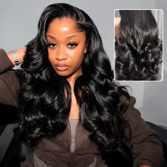 Drawstring 13x6 Loose Body Wave Frontal Wig Lace Human Hair Pre Everything Wigs 180% Density