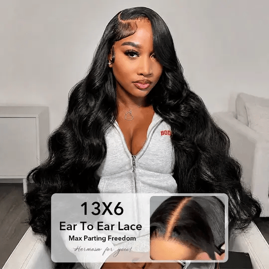 Drawstring 13x6 Loose Body Wave Frontal Wig Lace Human Hair Pre Everything Wigs 180% Density