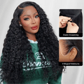 Water Wave Wig Ear-to-ear Glueless 13x6 Full Frontal Lace Wig with Drawstring Friendly To All Heads