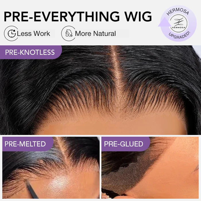 Kinky Straight 13x4 Lace Wig Pre-Plucked Natural Hairline With Bleached Invisible Knots