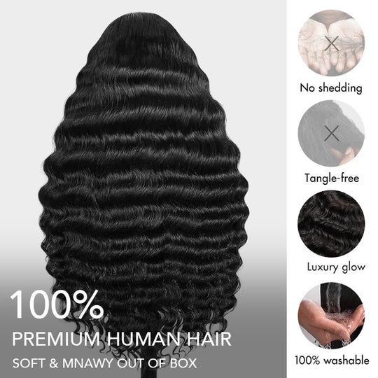 Loose Deep Wave 13x4 Frontal Lace 100% Human Hair Wig