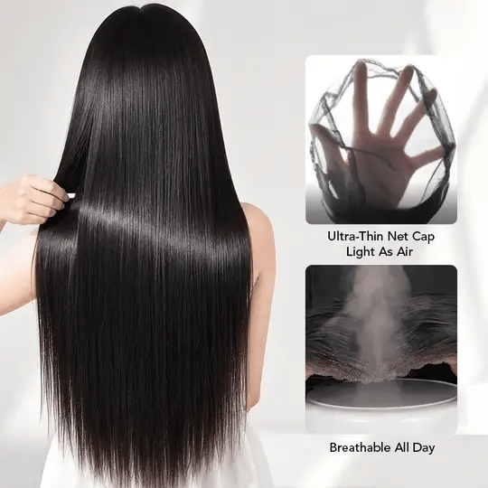 360 Full Straight Lace Wig Human Hair Snug Fit Glueless Wig Pre Bleached Knots Lace Parting Anywhere