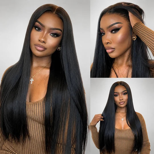 220% Density 13x4 Lace Ear-to-Ear Frontal Straight Wig Invisible Knots Realistic Hairline Large & Small Cap Size
