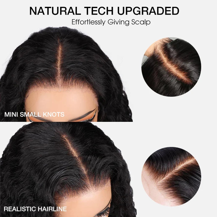 Kinky Straight 13x4 Lace Wig Pre-Plucked Natural Hairline With Bleached Invisible Knots