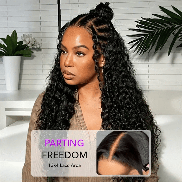 Water Wave Wigs 13*4 Lace Front Wigs Wet And Wavy Brazilian Human Virgin Hair Preplucked Natural Hairline
