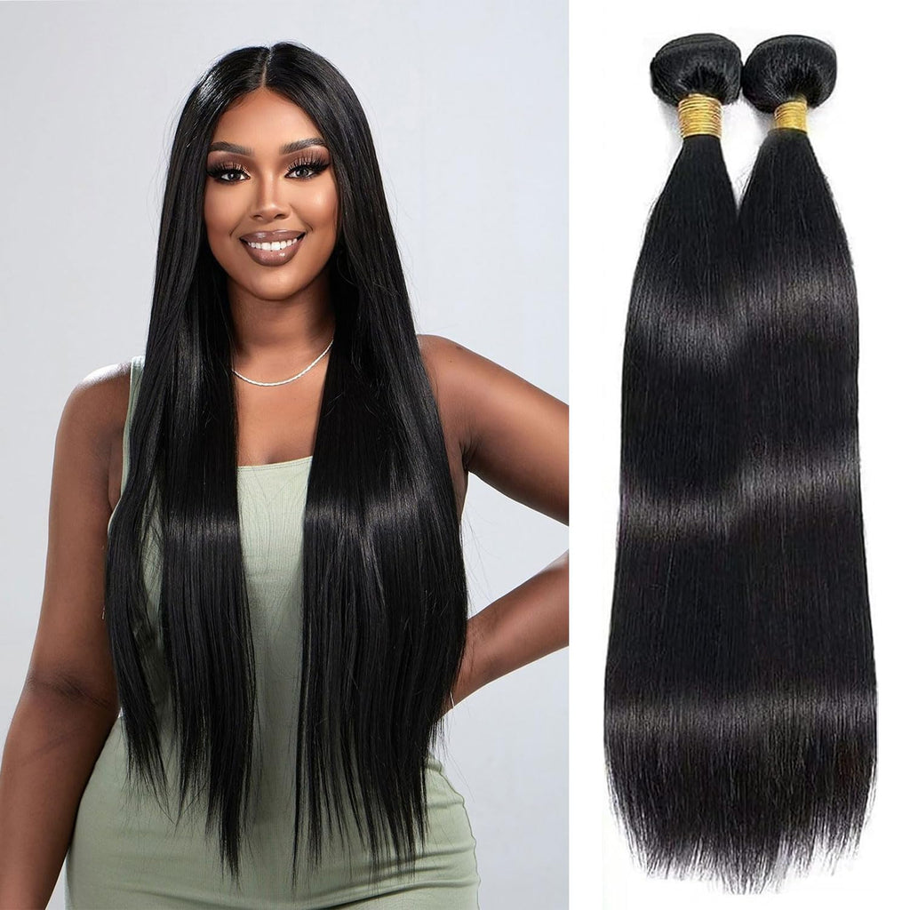12A Straight Hair 2 Bundles Straight Virgin Human Hair Sew In Weave